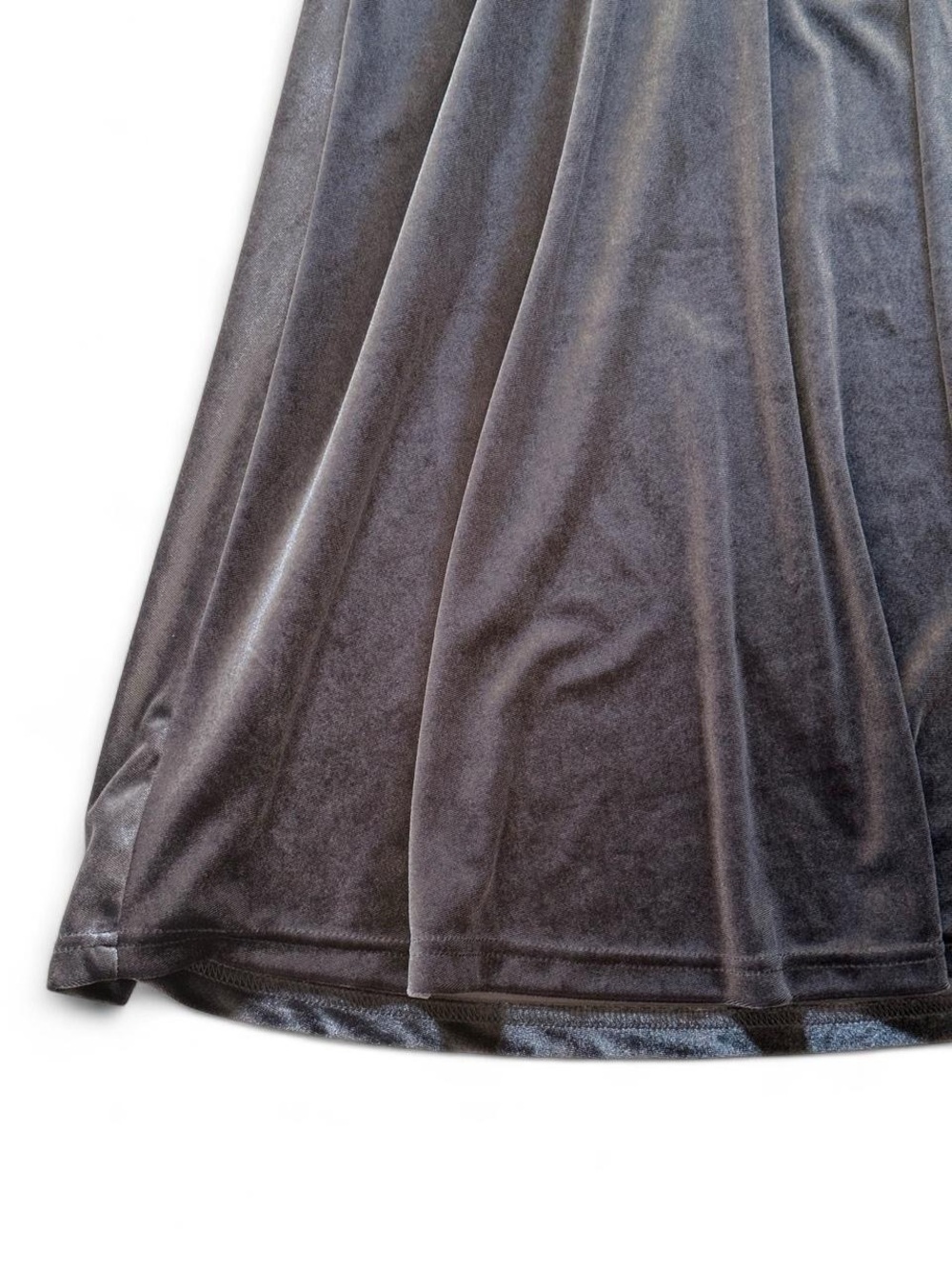 Crescent Navy Blue Velvet Midi Dress | Size Medium | Flowy - Picture 2 of 8